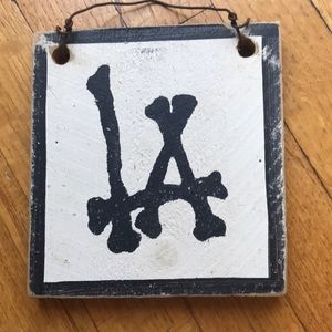 WOODEN LA SIGN